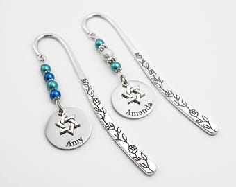 Personalized Star of David Bookmark: Engraved Jewish Faith Gifts for Teachers and Book Lovers