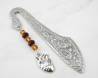 Anatomical Heart Bookmark: Cardiology Doctor Gift, Gothic Book Marker
