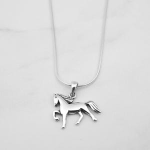 Galloping Horse Necklace - 925 Sterling Silver Jewelry - Horse Pendant - Horse Jewelry - Equestrian Jewelry - Horse Lover Gifts, Horse Gifts image 5