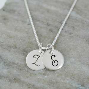 Monogram Necklace | Personalized Jewelry, Best Friend Gift, Cute Mother's Necklace, Women's Gifts, 925 Sterling Silver 2 Initials Necklace