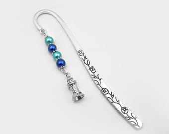 Lighthouse Bookmark - Tibetan Silver Bookmark - Unique Bookmarks - Encouragement Gifts - Light House Charm Bookmark