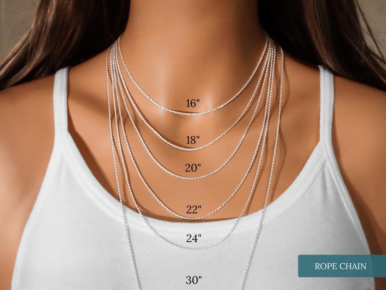 Sterling Silver Diamond Cut Rope Chain Necklace: 1.25mm, Lobster Clasp 画像 2
