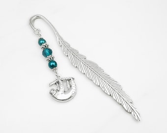 Sloth Bookmark: Beaded Charm Stationary for Animal Lovers