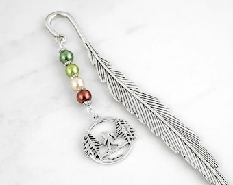 Sasquatch Bookmark: Bigfoot Charm Beaded Stationary, Conspiracy Theory Gifts