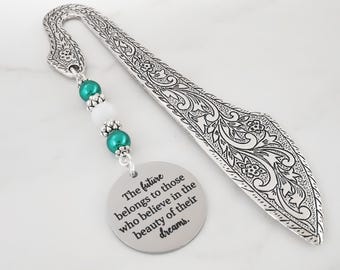 Graduation Bookmark - Graduation Quote Bookmark - 2025 Graduation Gifts for Him or Her - Metal Grad Charm Bookmark - Unique Beaded Bookmarks