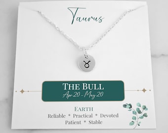 Minimalist Zodiac Necklace for Women Spiritual Jewelry Tiny Round Zodiac Charm Necklace Jewelry 925 Sterling Silver Horoscope Necklace