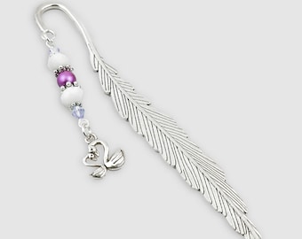 Swan Bookmark for Mom Gifts - Mother's Day Gift, Mother and Baby Swan Charm Bookmark, Mother Daughter Gift, Silver Bird Bookmark, Swan Gifts