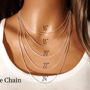 Sterling Silver Chain, Anchor, Rope, Curb, Snake, Finished Womens + Mens Necklaces imagen 4