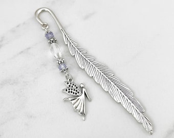 Angel Bookmark - Memorial Gift - Tibetan Silver Beaded Bookmark - Unique Bookmarks - Grief Gift - Sympathy Gift