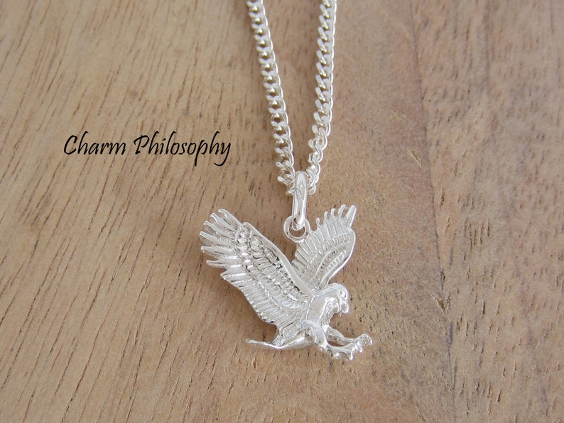 Eagle Necklace Eagle Scout Gift 925 Sterling Silver Etsy Canada