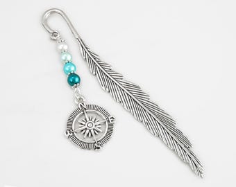 Compass Bookmark - Navigation Charm Book Marker - Unique Bookmarks - Travel Stationary - Travelling Gifts - Outdoorsy Gifts