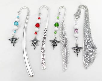 Caduceus Bookmark Gifts for Nurses, Dental Hygienist Gifts, Nurse Gifts for Dental Assistant Gifts for Medical Professionals, BSN NP RN...