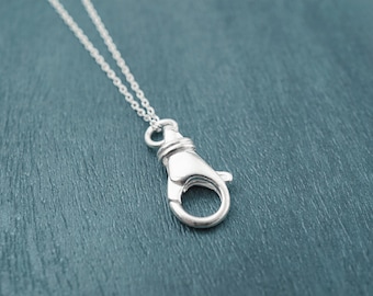 Sterling Silver Lanyard Necklace: ID Badge or Ring Holder Jewelry