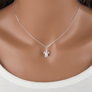 Collar de tortuga marina: Joyería de plata de ley 925 imagen 4