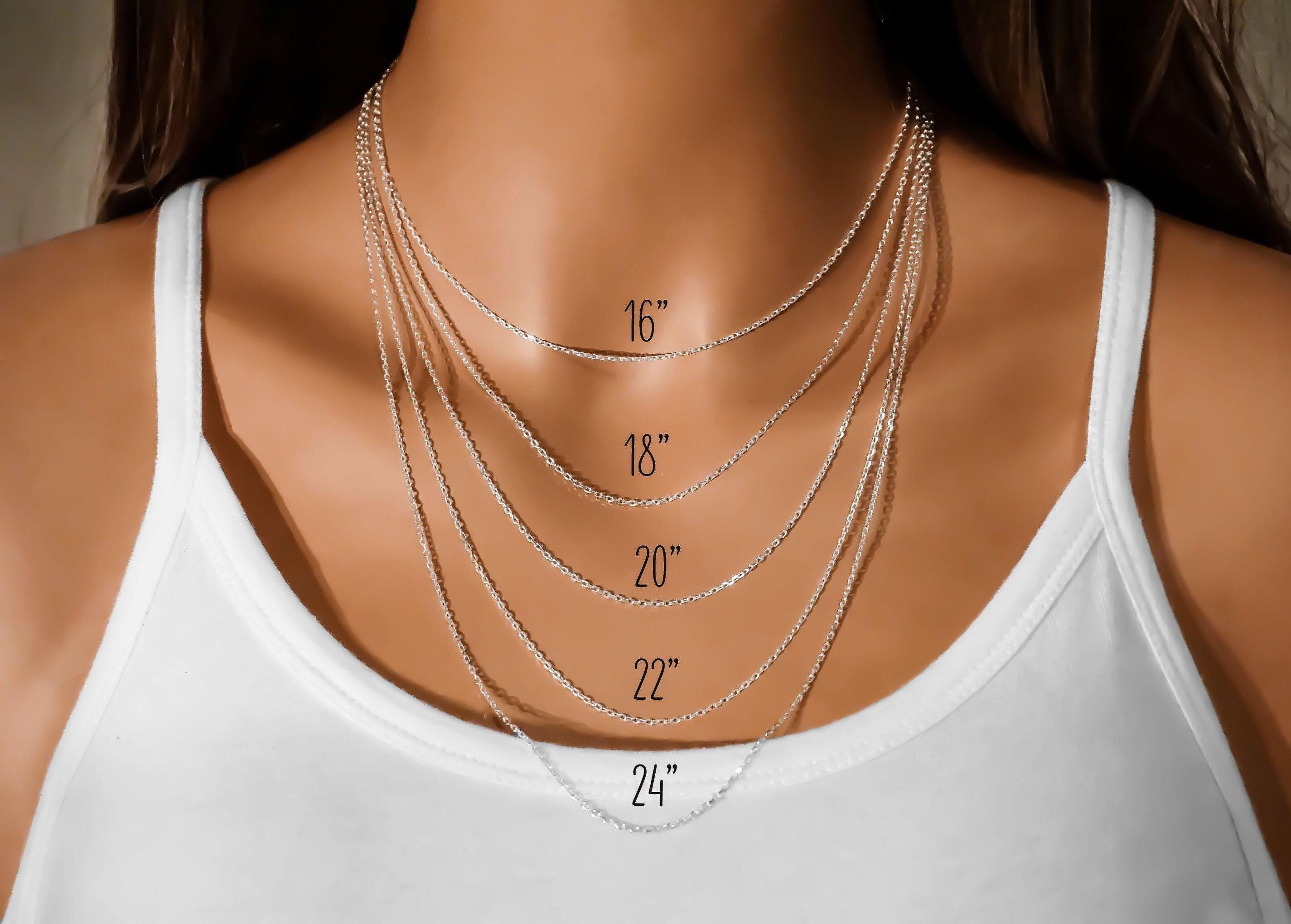 925 Sterling Silver Anchor Chain Necklace, Women's Cable Chain