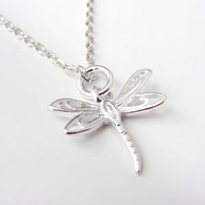 Dragonfly Necklace: 925 Sterling Silver Insect Charm Jewelry, Dragonfly Gifts