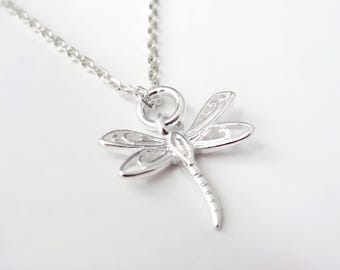 Dragonfly Necklace: 925 Sterling Silver Insect Charm Jewelry, Dragonfly Gifts