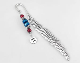 Pi Symbol Bookmark: Beaded Math Teacher Appreciation Gift