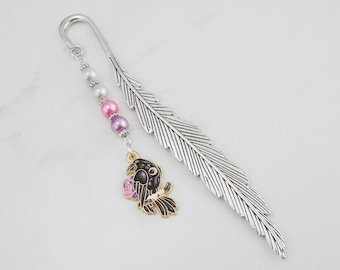 Mystical Raven Bookmark - Magical Celestial Bird Bookmark - Tibetan Silver Bookmark - Unique Bookmarks - Witchy Gifts