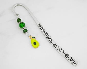Avocado Bookmark - Reader Gift for Avocado Lovers - Silver Bookmark Stationary - Avocado Gift Ideas - Funny Hipster Gifts for Nutritionists