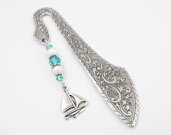 Sailboat Bookmark - Sailor Gifts - Sailing Gift - Tibetan Silver Bookmark for Readers - Personalized Stationary - Sailing Instructor Gifts