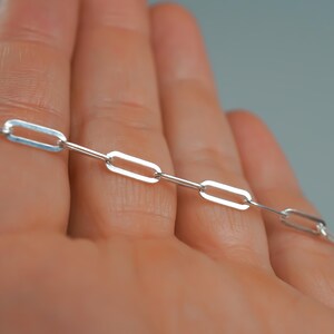 925 Sterling Silver Paperclip Chain Charm Holder Necklace - Hinge Clasp Charm Keeper Pendant image 5