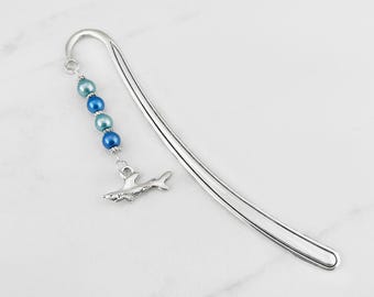 Shark Bookmark for Male Teacher Gifts Silver Shark Charm Bookmark Jaws Shark Stationary Ocean Bookmark Unique Teacher Gifts Shark Gifts