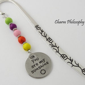 You Are My Sunshine Flower Bookmark Glossy and Matte 