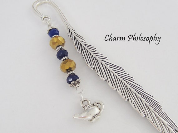 Tibetan Silver Bookmark-Blue Beads /& SEASHELLS//SHELLS Christmas//Birthday Gift.