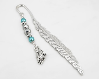 Owl Bookmark - Beaded Metal Charm Bookmark - Graduation Gift for Teacher End of Year Gifts - Unique Bookmarks - Teacher Gifts - Owl Gifts