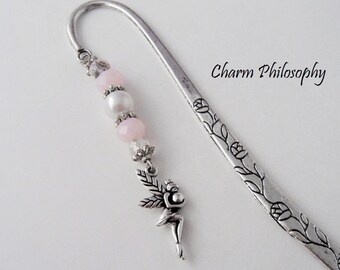 Fairy Bookmark - Tibetan Silver Bookmark - Unique Bookmarks - Personalized Stationary - Magical Fairy Gifts