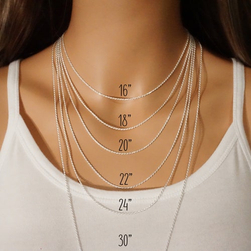Solid Sterling Silver Chain 925 Silver Rope Chain Finished - Etsy