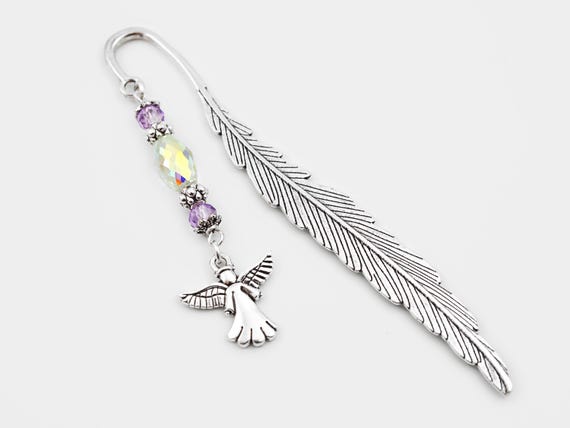 Angel Bookmark: Memorial Tibetan Silver Beaded Grief Gift