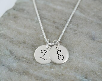 Monogram Necklace | Personalized Jewelry, Best Friend Gift, Cute Mother's Necklace, Women's Gifts, 925 Sterling Silver 2 Initials Necklace