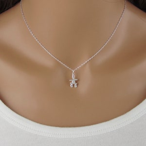 Canadian Inukshuk Necklace - 925 Sterling Silver Jewelry - Small Canada Nunavut Necklace