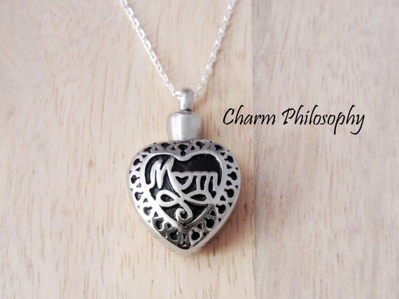 Stainless Steel Heart Urn Necklace Mom Memorial Cremation Jewelry for Ashes  Pendant Keepsake | Wish