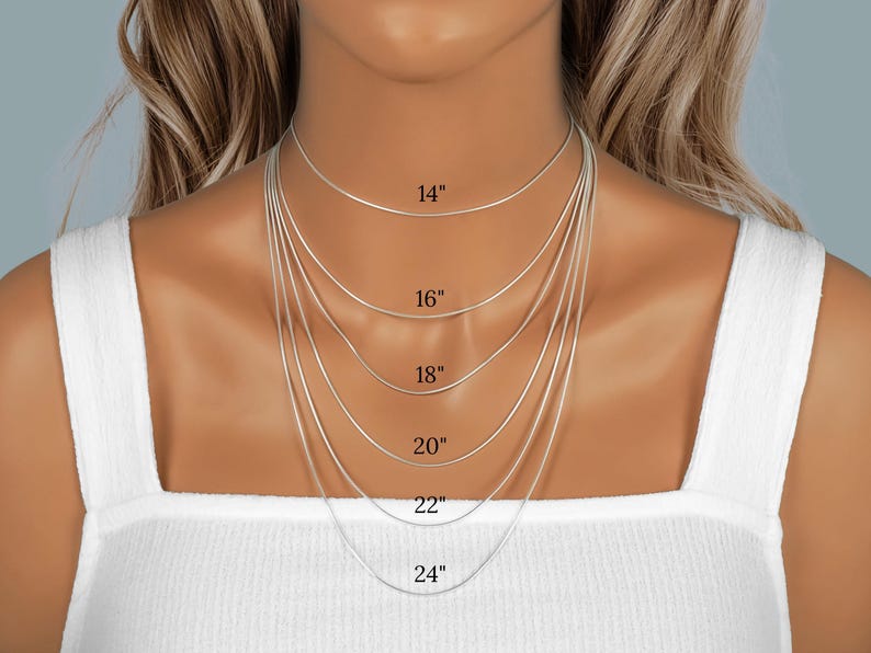 925 Sterling Silver Snake Chain - 1.2 mm - 14, 16, 18, 20, 22, 24 inches - Finished Chain with Lobster Clasp image 1