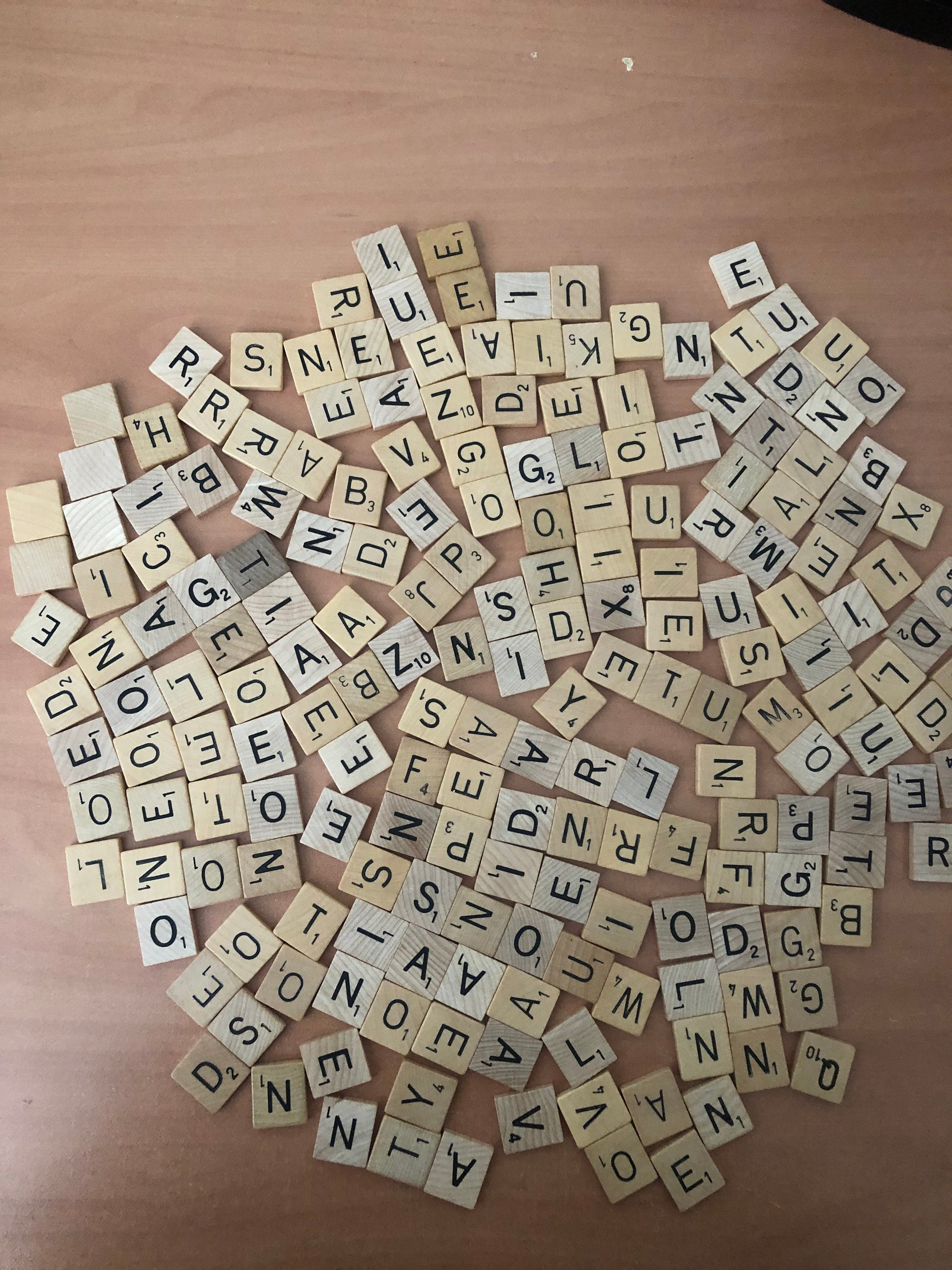 199 Scrabble Tiles and 7 Trays Etsy