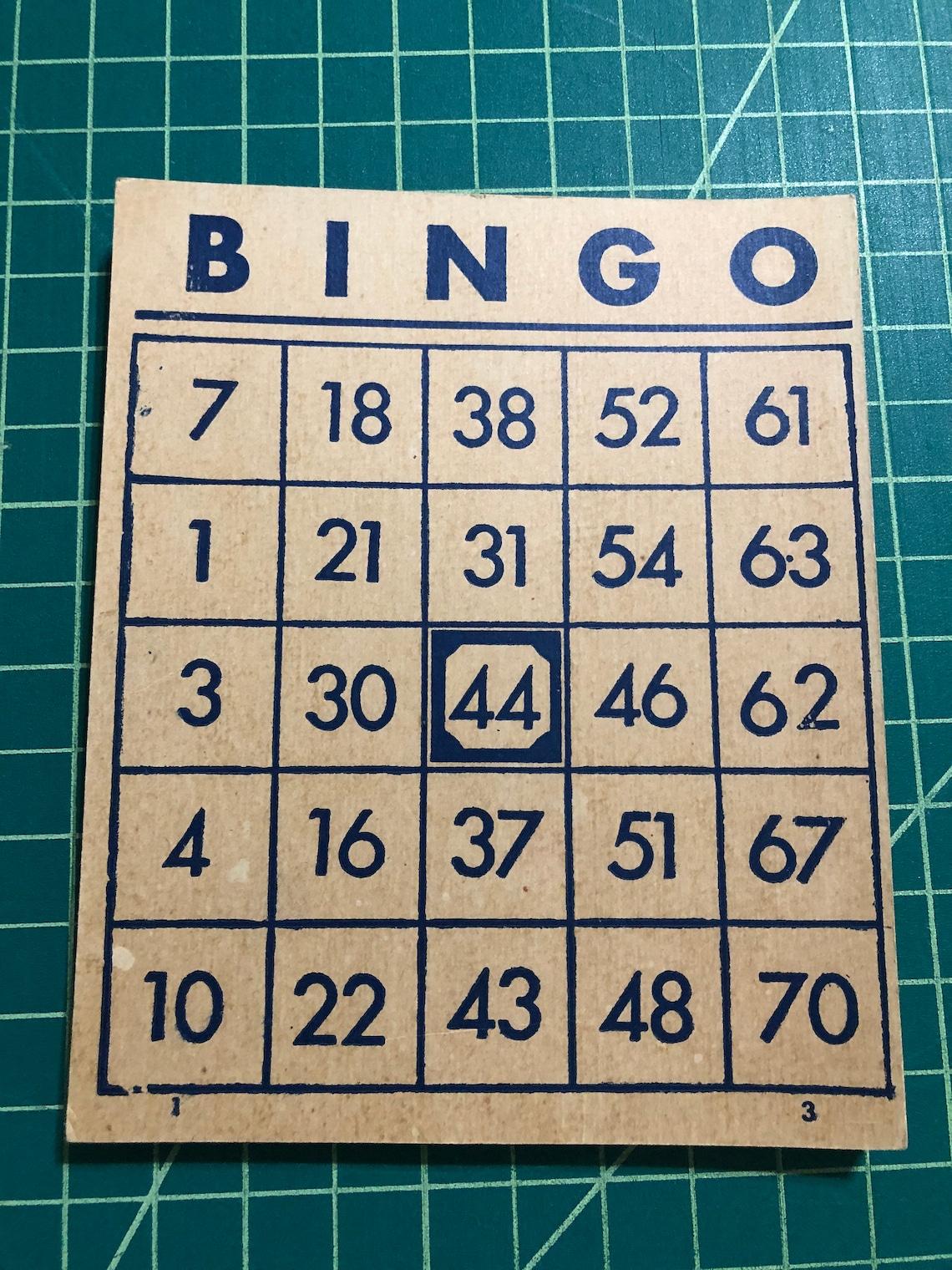 Cardboard Bingo Cards