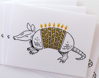 Festive Armadillo Card - 4.25" x 5.5"