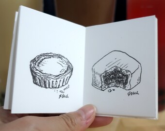 Taiwanese Food Mini Zine, Adding Textures to Life -- 2.25 x 2.75"