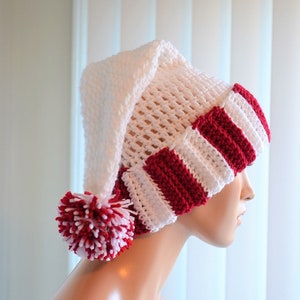 Hand Knit Christmas Hat/ Santa Hat