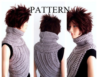 Instant Download PATTERN ONLY. Crochet Katniss Inspired Cowl
