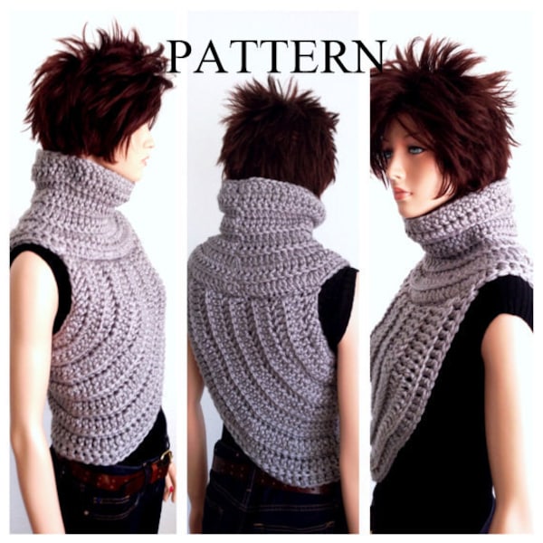Instant Download PATTERN ONLY. Crochet Katniss Inspired Cowl