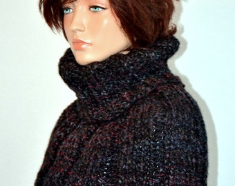 Pierre Noire Handmade Cowl/ Hand Knitted Wool Winter Cowl / Blackstone Cowl/ / Gift Item