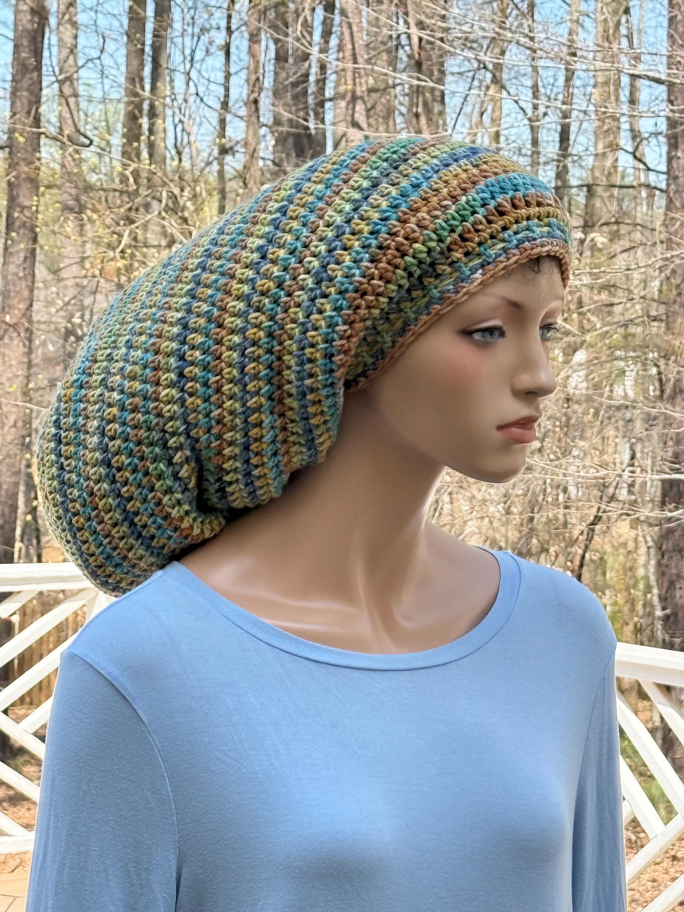Amber Honey MEGA Crochet Tam/ Unisex Hand Knit Dreadlocks