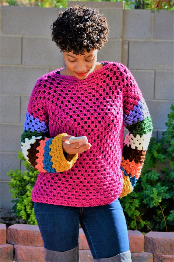 Crochet Gypsy Sweater. Crochet Granny 