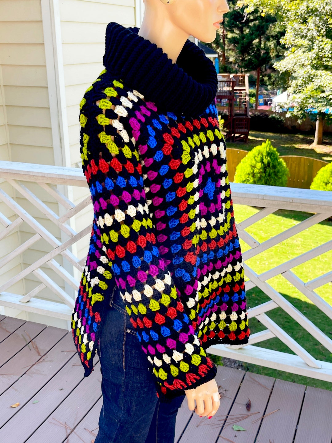 Elegant Granny Square Pullover/ the African Hands Contemporary - Etsy