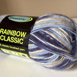 Sensations Rainbow Blue/Taupe Multi Rainbow Classic Yarn DESCONTINUADO