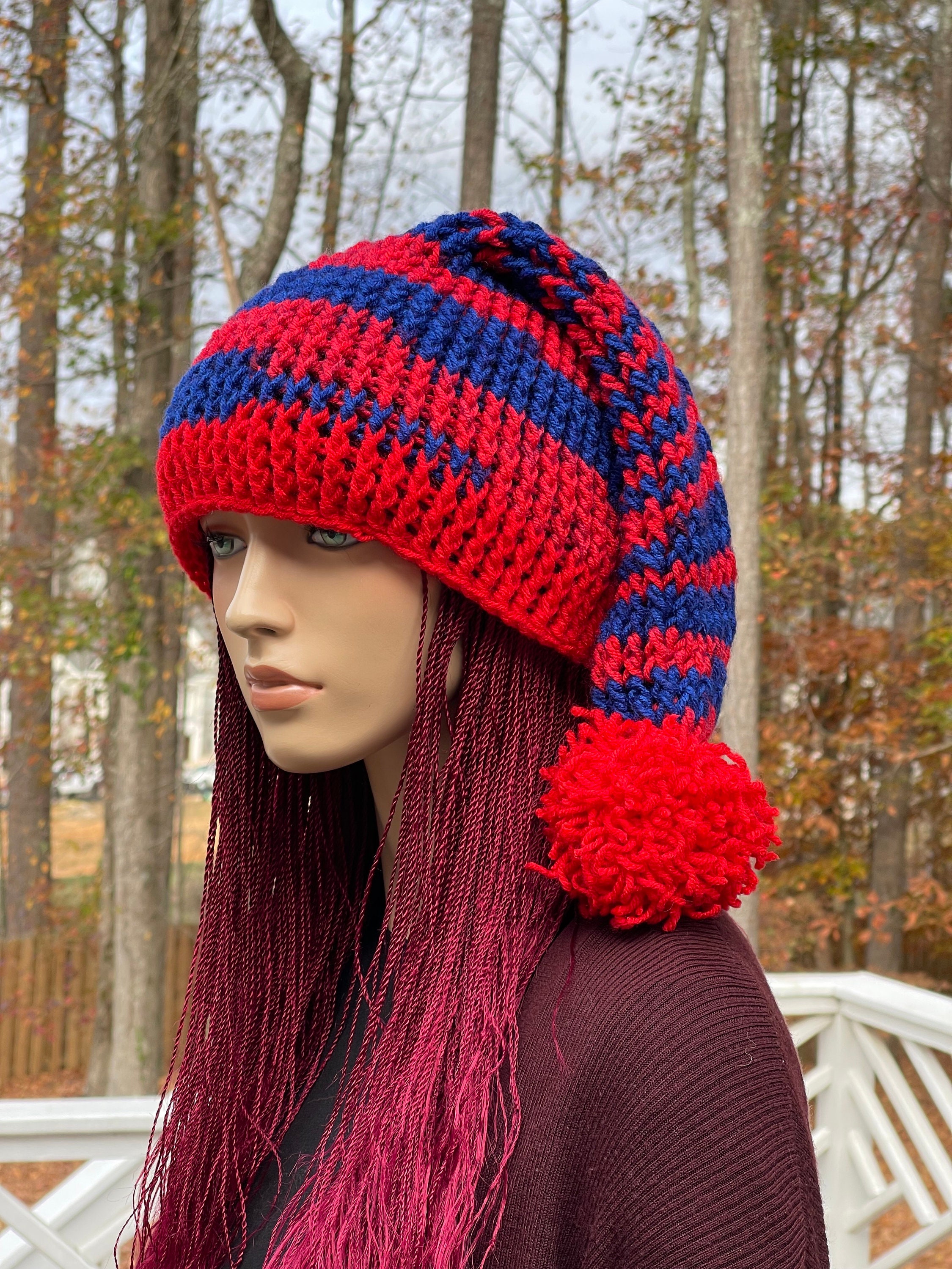 Created By Cyd Matilda Short Crochet Beanie Deep Red Navy Cotton Silk Hat‎ NEW Cotton blend crochet beanie · Red · Cap/hat | Massimo Dutti main image 3